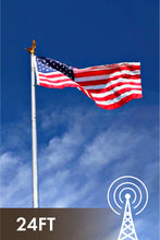 Load image into Gallery viewer, 24-foot, flagpole antenna, hoa, vertical antenna, ham radio, force 12, greyline, w6nbc, 160-6M