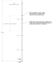 Laden Sie das Bild in den Galerie-Viewer, Resonance-11 portable field vertical antenna - 11.5-foot telescoping 6061-T6 aluminum whip for POTA, SOTA, and portable HF-VHF operation