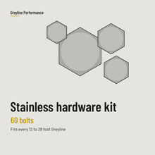 Load image into Gallery viewer, Stainless hardware kit for Greyline HF vertical and flagpole antennas: 60 bolts, fits every 12 to 28 foot model