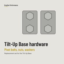 Load image into Gallery viewer, Tilt-Up Base hardware kit: stainless pivot bolts, nuts, washers and section bolts for the Greyline tilt base