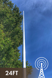 24 foot, dx flagpole antenna, hf vertical antenna, greyline performance