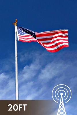 20' DX Flagpole Antenna & Remote ATU System - Complete No-Radial Antenna Kit